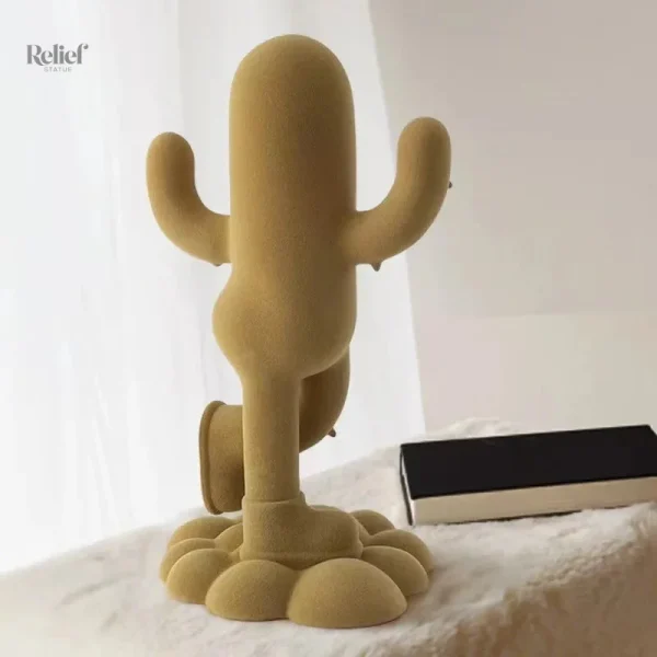 Statue cactus élégante en résine pour la décoration