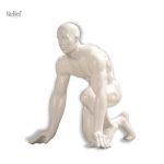 Statue d'un homme athlète Starter en position dynamique