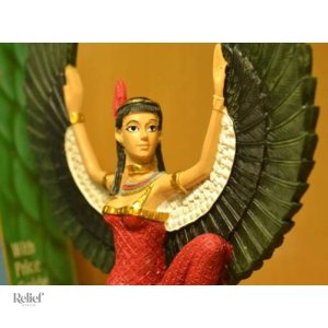 Statue Égyptienne d'Isis, ailes ouvertes, 12 cm
