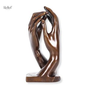 Statue Bronze La Cathédrale Rodin 21 cm