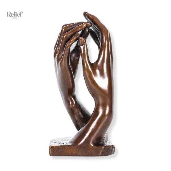 Statue Bronze La Cathédrale Rodin 21 cm