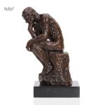 Statue le Penseur de Rodin en bronze 24 cm