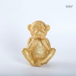 Décoration unique : 3 Singes symbolisant la sagesse