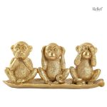 Ornement élégant avec les 3 Singes de la Sagesse