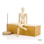 Mannequin en bois, sculpture homme articulée
