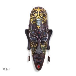 Masque Africain traditionnel en bois sculpté