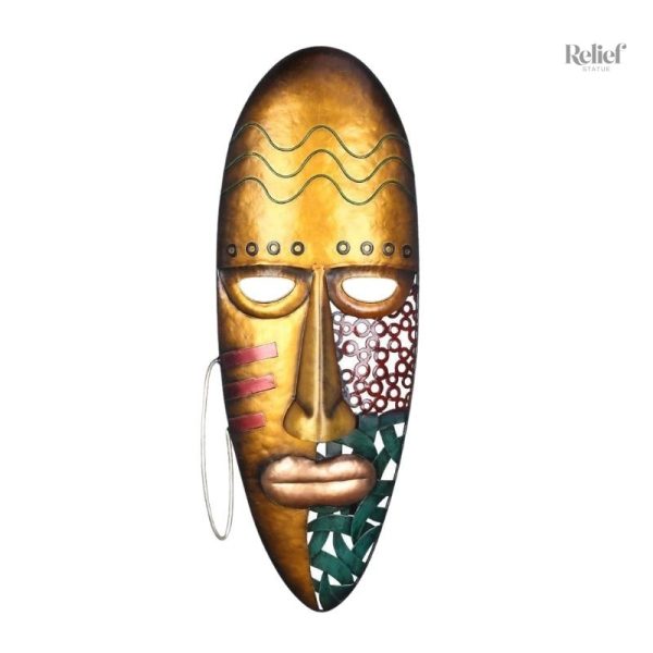 Élégant masque africain, style moderne, 56 cm
