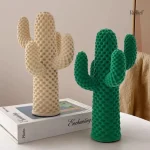 Cactus déco en résine vert, design moderne, 25 cm