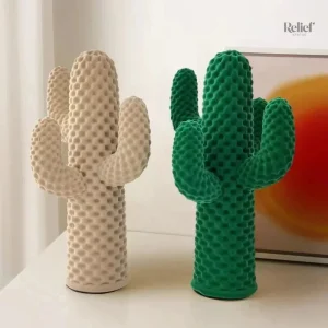 Cactus en résine élégant, 25 cm, couleur verte