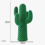 Décoration en résine, cactus tendance 25 cm beige