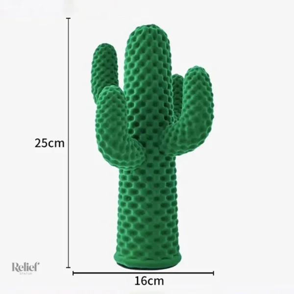 Décoration en résine, cactus tendance 25 cm beige