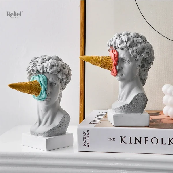 modern-nordic-figure-ornament-ice-cream-david-figurine-ho-0uyu8y-1 Buste David Moderne 16 cm en statue grecque