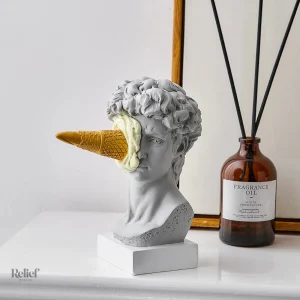 Statue moderne du buste de David, 16 cm