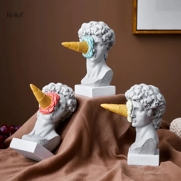 David moderne en buste, taille 16 cm, décoration