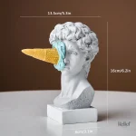 Statue artistique de David, 16 cm, style grec