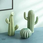 Décoration cactus céramique, style minimaliste