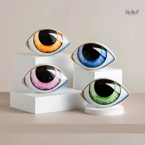 Sculpture Oeil 11 cm, création décorative moderne