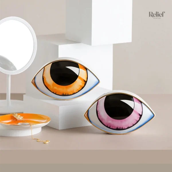 Sculpture contemporaine Oeil, 11 cm d'élégance artisanale