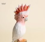 Oiseau perroquet en bois, statue décorative 12 cm