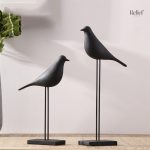 Oiseau en résine, pièce artistique unique