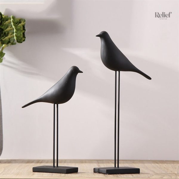 Oiseau en résine, pièce artistique unique