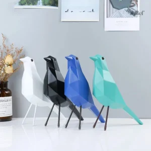 Oiseau en résine origami 25 cm