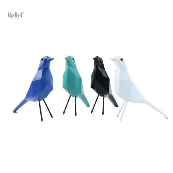 Figurine moderne : oiseau en résine, 25 cm