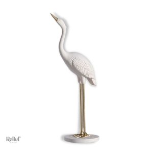 Statue Oiseau Échasseur 28 cm en décoration intérieure