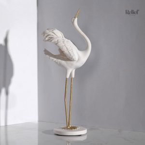Décoration en forme d'oiseau, statue unique de 28 cm
