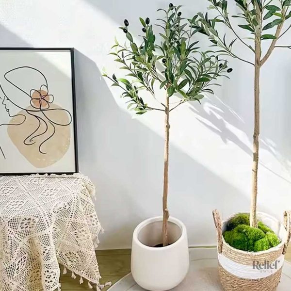 olivier-artificiel-realiste-110-cm-1 Olivier artificiel 110 cm réaliste en pot décoratif