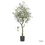 Olivier artificiel réaliste 120 cm avec pot noir