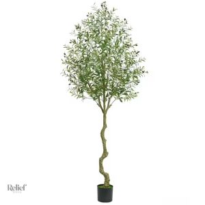 Olivier artificiel réaliste pot noir 240 cm