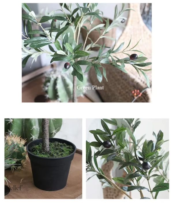 Plante d'olive artificielle, aspect naturel et élégant