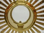 Accessoire liturgique, petites statues dorées de 25 cm