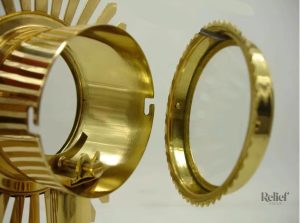 Ostensoir en laiton, objet de culte en métal de 25 cm