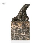 Ours en Bronze véritable - sculpture 19 cm