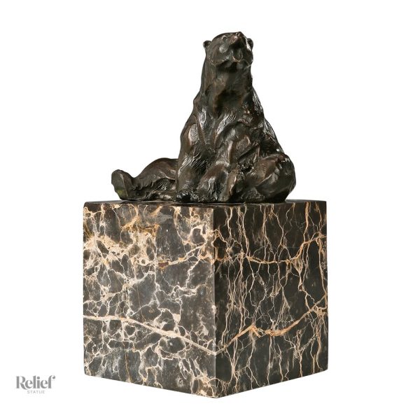 Statue en bronze - ours élégant pour décoration intérieure