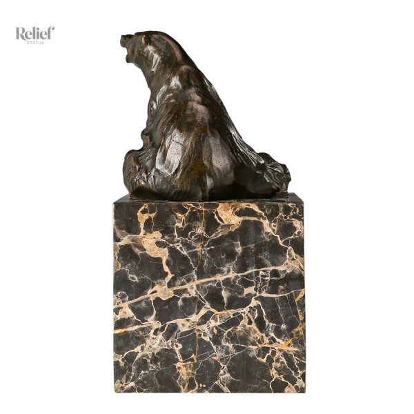 Statue d'ours en bronze - artisanat de qualité