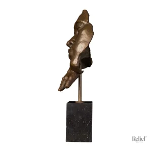 Penseur en bronze 46 cm, œuvre d'art élégante