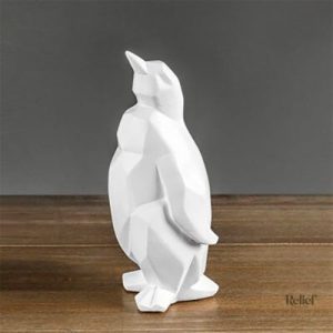 Art décoratif en forme de pingouin origami