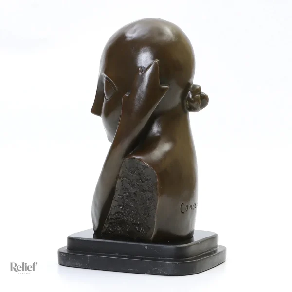 Statue artistique Mlle Pogany I en bronze 27 cm