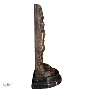 Sculpture élégante en bronze véritable de 28 cm