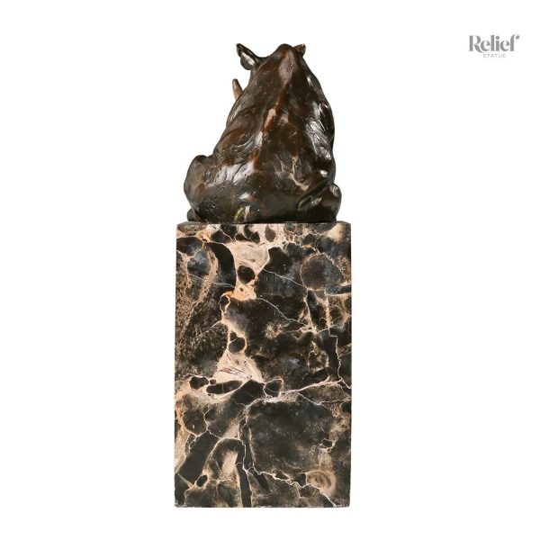 Statue en bronze, rhinocéros 21 cm pour collectionneurs