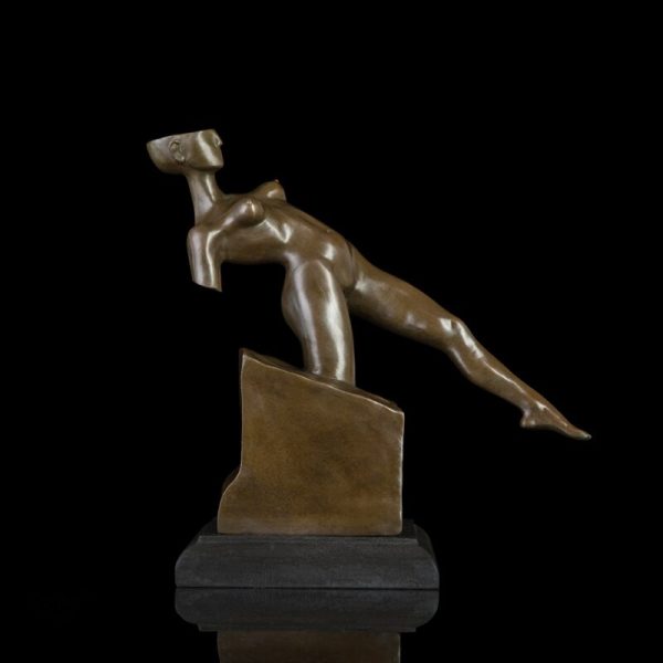 Sculpture artistique femme, 31 cm, œuvre en bronze