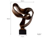 Statue moderne en résine, finition bronze, 45 cm
