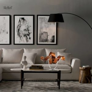 Art abstrait en métal pour décoration intérieure