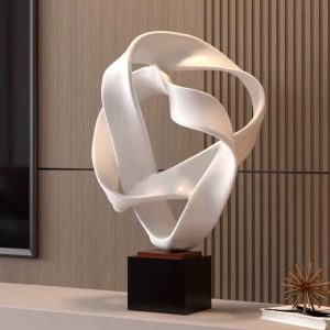 Art minimaliste en forme géométrique blanche