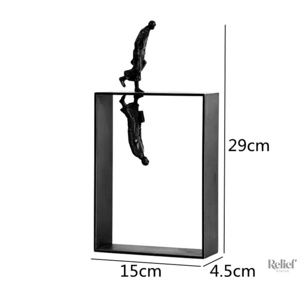 Sculpture moderne en métal, design minimaliste, 29 cm