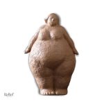 Statue Femme Ronde en argile, 18 / 27 cm