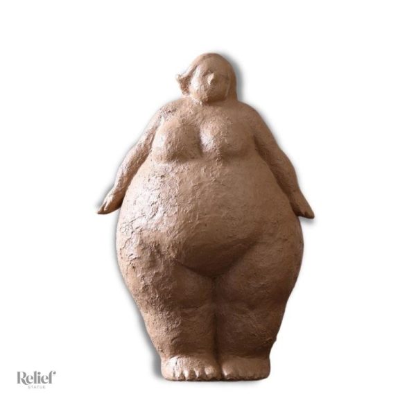 Statue Femme Ronde en argile, 18 / 27 cm